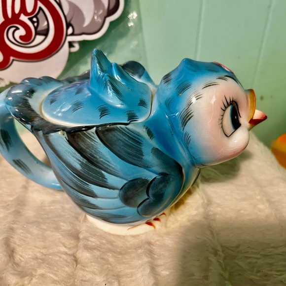 Vintage lefton bluebird teapot - Picture 2 of 6
